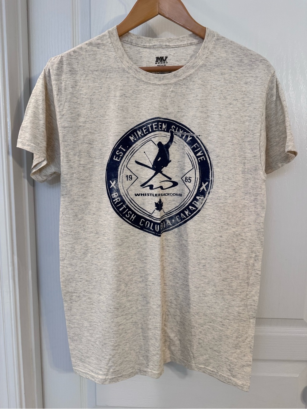 Men's Whistler Blackcomb Heather Cream Graphic Logo T‑Shirt
